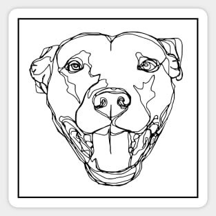 Staffy Head Sticker